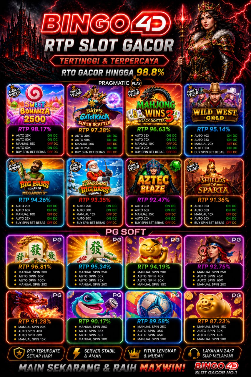 RTP SLOT GACOR BINGOD HARI INI