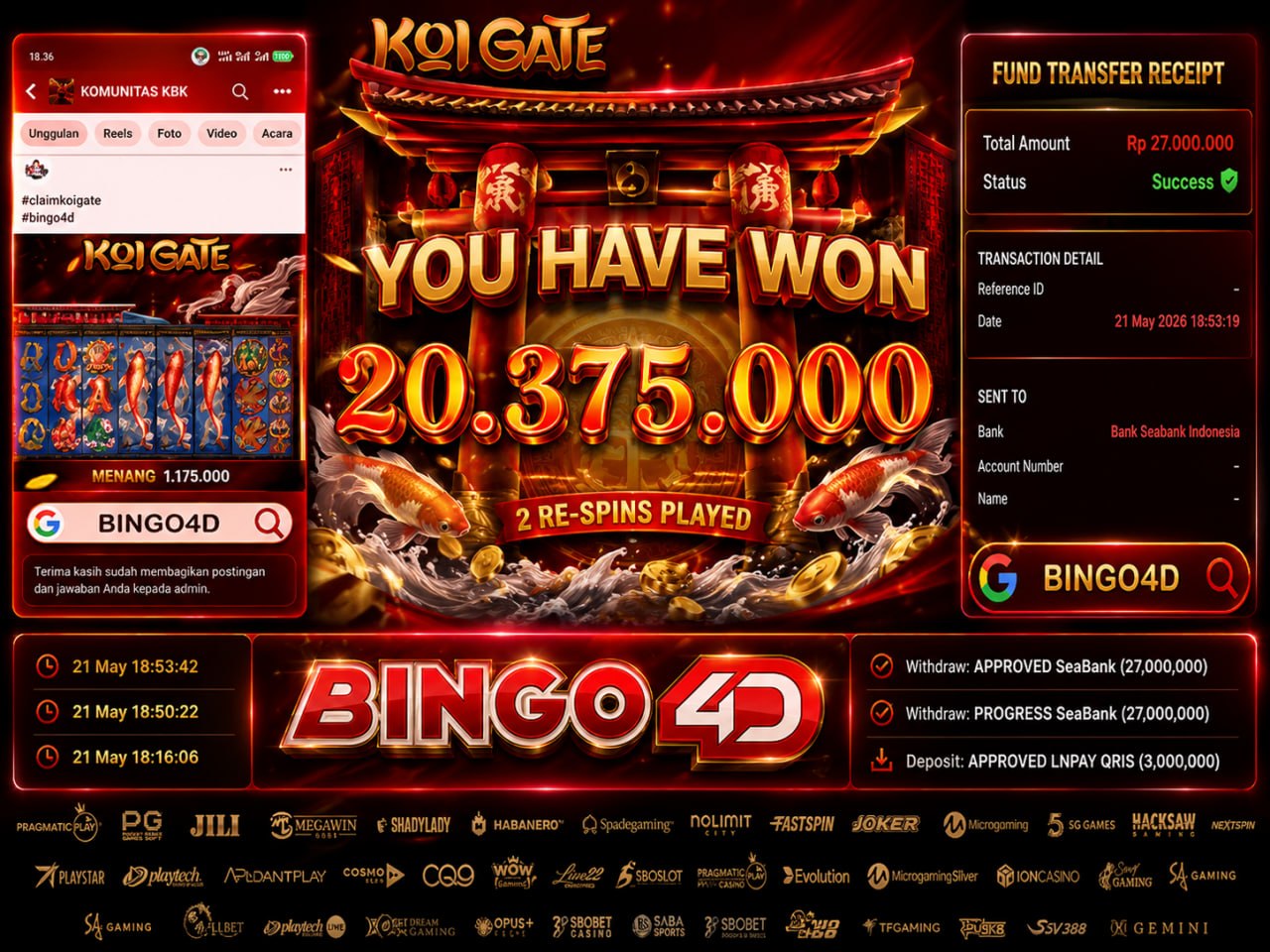 SELAMAT KEPADA MEMBER BINGO4D
DEPOSIT : RP 𝟯.𝟬𝟬𝟬.𝟬𝟬𝟬
WITHDRAW : RP 𝟮𝟳.𝟬𝟬𝟬.𝟬𝟬𝟬
LI