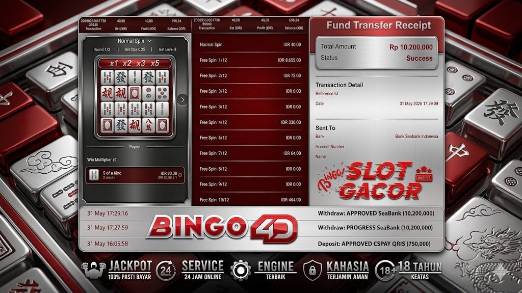 SELAMAT KEPADA MEMBER BINGO𝟰D
DEPOSIT : RP 750.000
WITHDRAW : RP 10.200.000
LINK