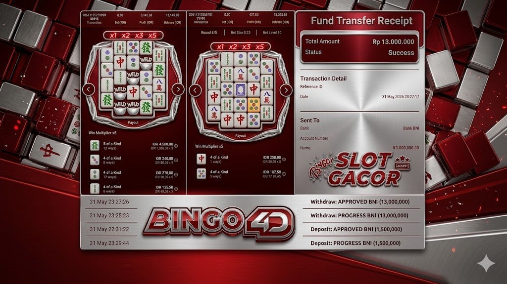 SELAMAT KEPADA MEMBER BINGO4D
DEPOSIT : RP 1.500.000
WITHDRAW : RP 13.000.000
LI