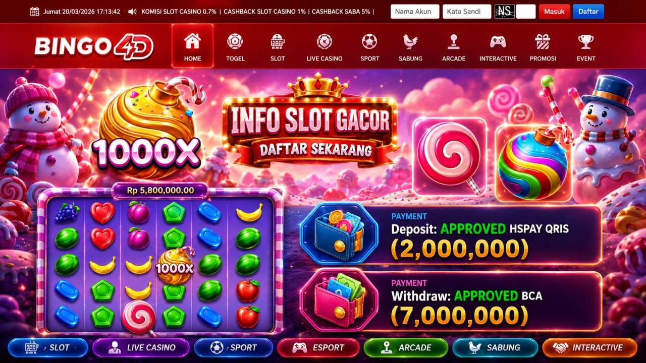 SELAMAT KEPADA MEMBER BINGO4D
DEPOSIT : RP 2.000.000
WITHDRAW : RP 7.000.000
LIN
