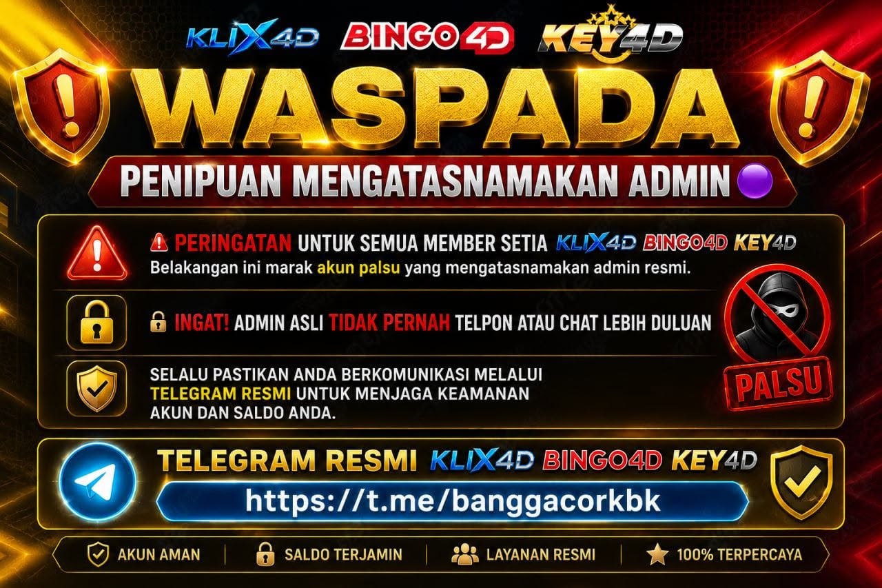 Waspada Penipuan Mengatasnamakan Admin Resmi
Kepada seluruh member setia KLIX4D,