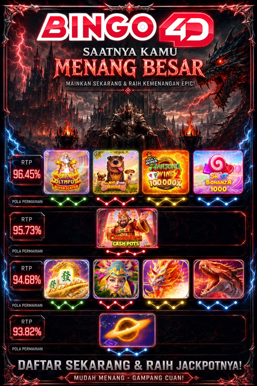 RTP SLOT GACOR BINGO4D HARI INI 🔥

LINK GACOR : https://bingo4dseet.fun/

POLA S