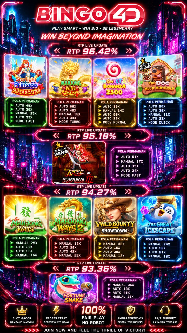 RTP SLOT GACOR BINGO4D HARI INI 🔥

LINK GACOR : https://bingo4dseet.fun/