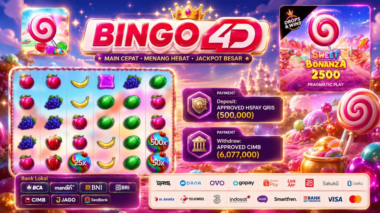 SELAMAT KEPADA MEMBER BINGO4D
DEPOSIT : RP 500.000
WITHDRAW : RP 6.077.000
LINK 