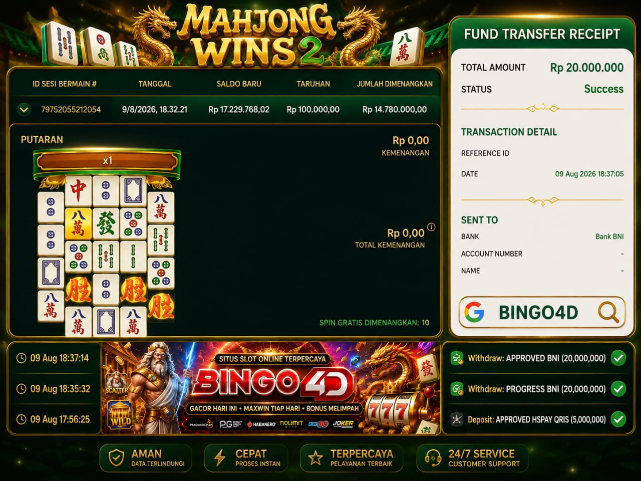 🔥 GACOR BINGO4D 🔥
DEPOSIT : RP 5.000.000
WITHDRAW : RP 20.000.000
LINK DAFTAR: h