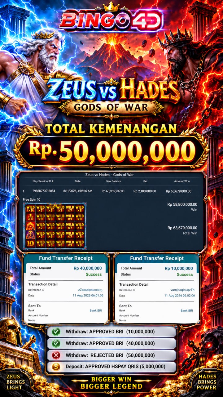 MENYALAH BINGO4D  🔥🔥🔥
DEPOSIT : RP 5,000,000
WITHDRAW : RP 50,000,000
LINK DAFTA