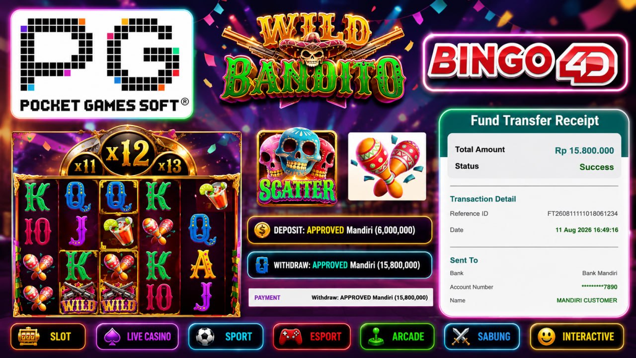 🔥 GACOR BINGO4D 🔥
DEPOSIT : RP 6.000.000
WITHDRAW : RP 15.800.000
LINK DAFTAR: h