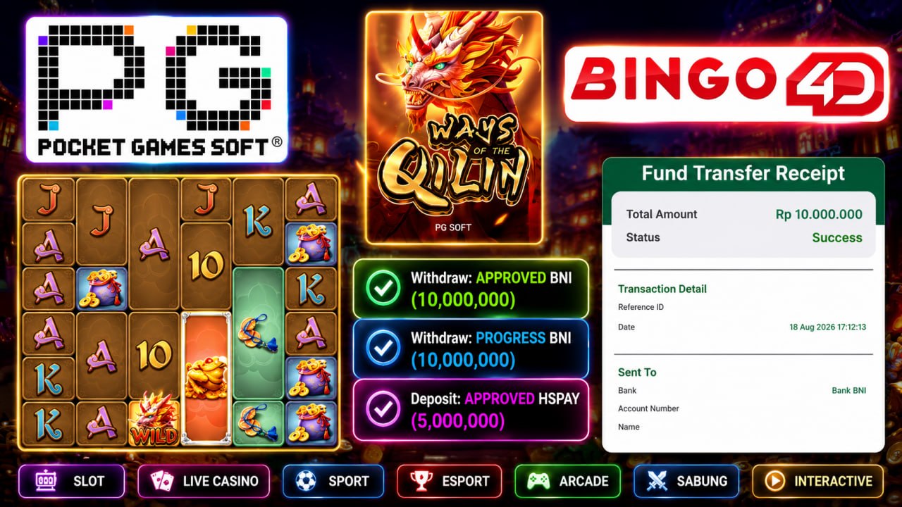 🔥 GACOR BINGO4D 🔥
DEPOSIT : RP 5.000.000
WITHDRAW : RP 10.000.000
LINK DAFTAR: h