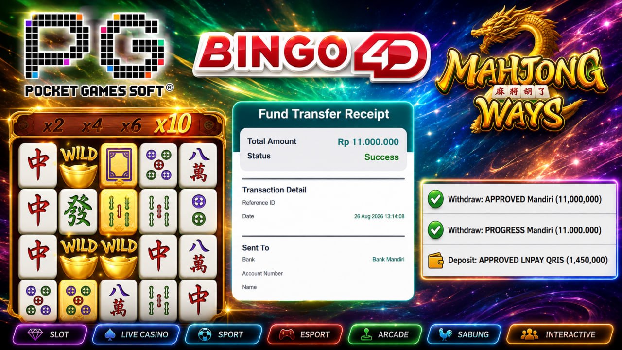 🔥 GACOR BINGO4D 🔥
DEPOSIT : RP 1.450.000
WITHDRAW : RP 11.000.000
LINK DAFTAR: h