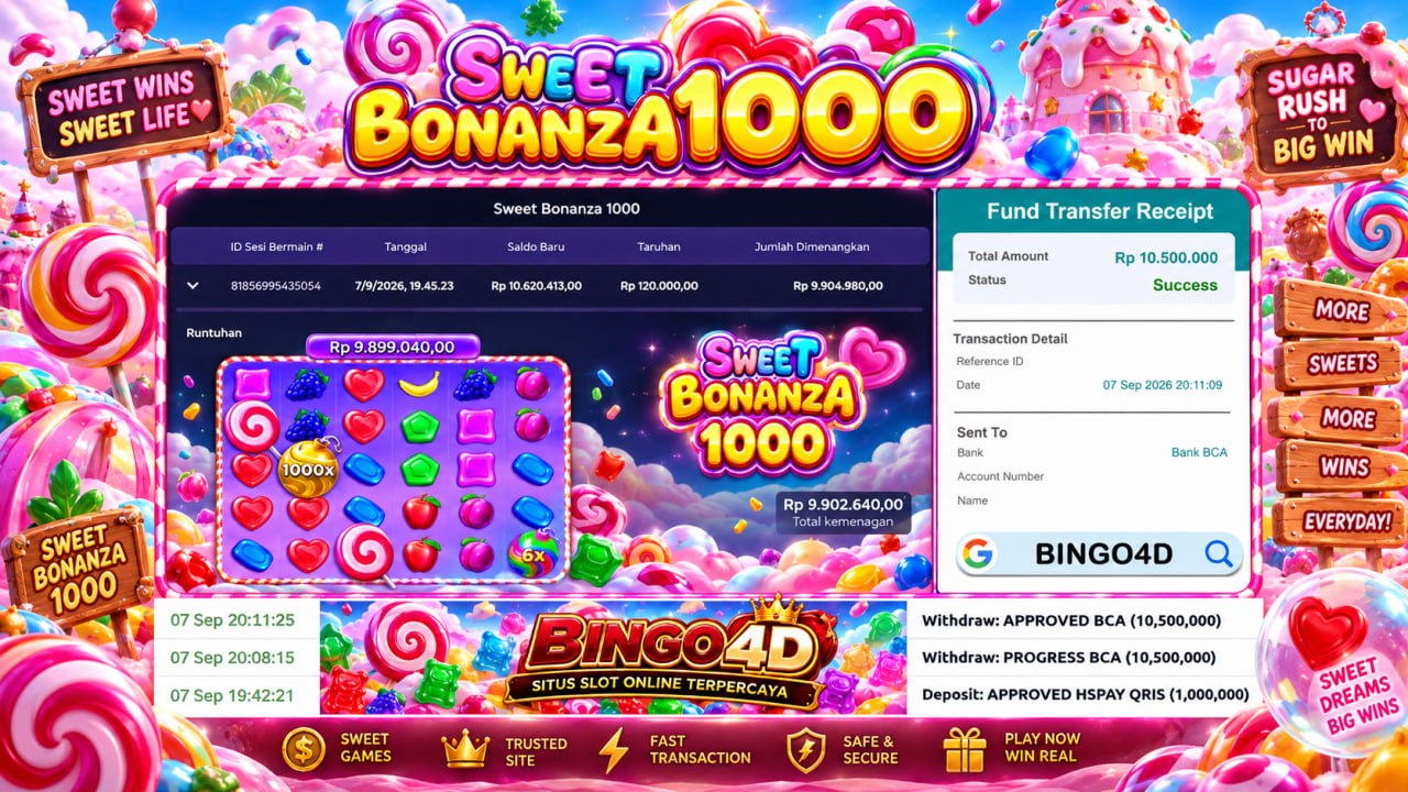 🔥 GACOR BINGO4D 🔥
DEPOSIT : RP 1.000.000
WITHDRAW : RP 10.500.000
LINK DAFTAR: h